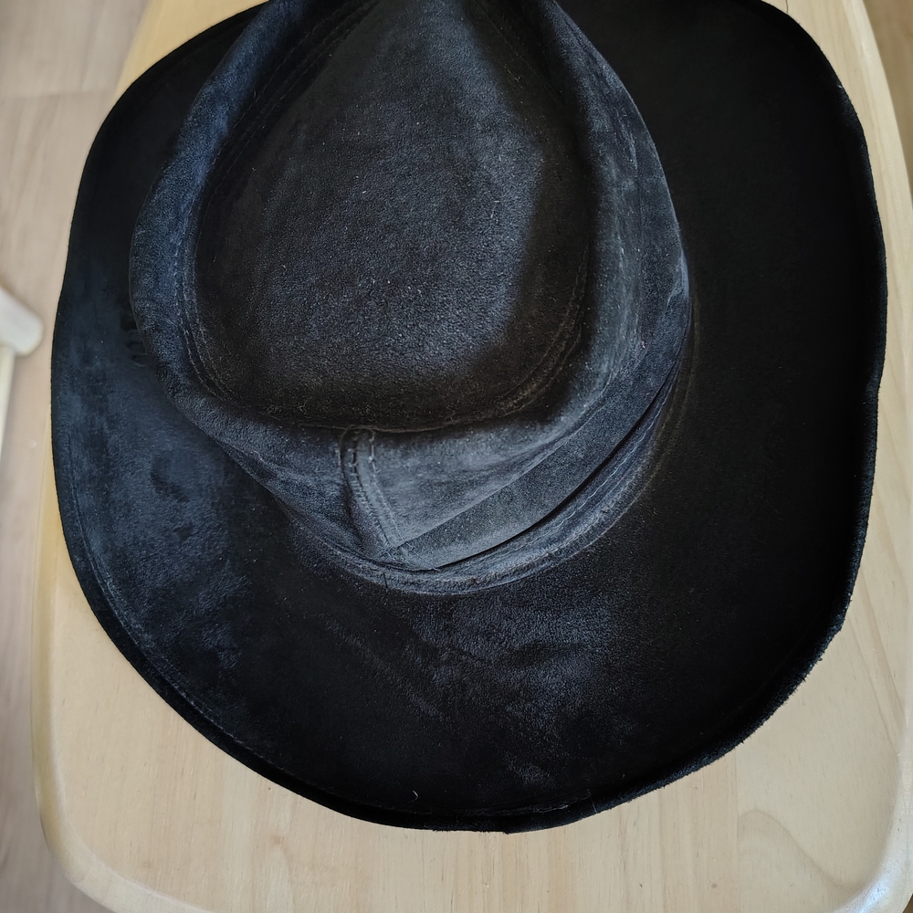 Elegant Black Suede Hat